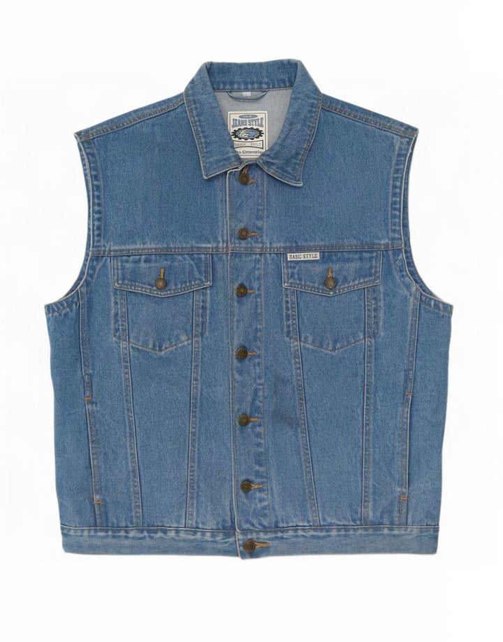 Marcel Clair Muška traper majica UK 40 Large Blue Cotton