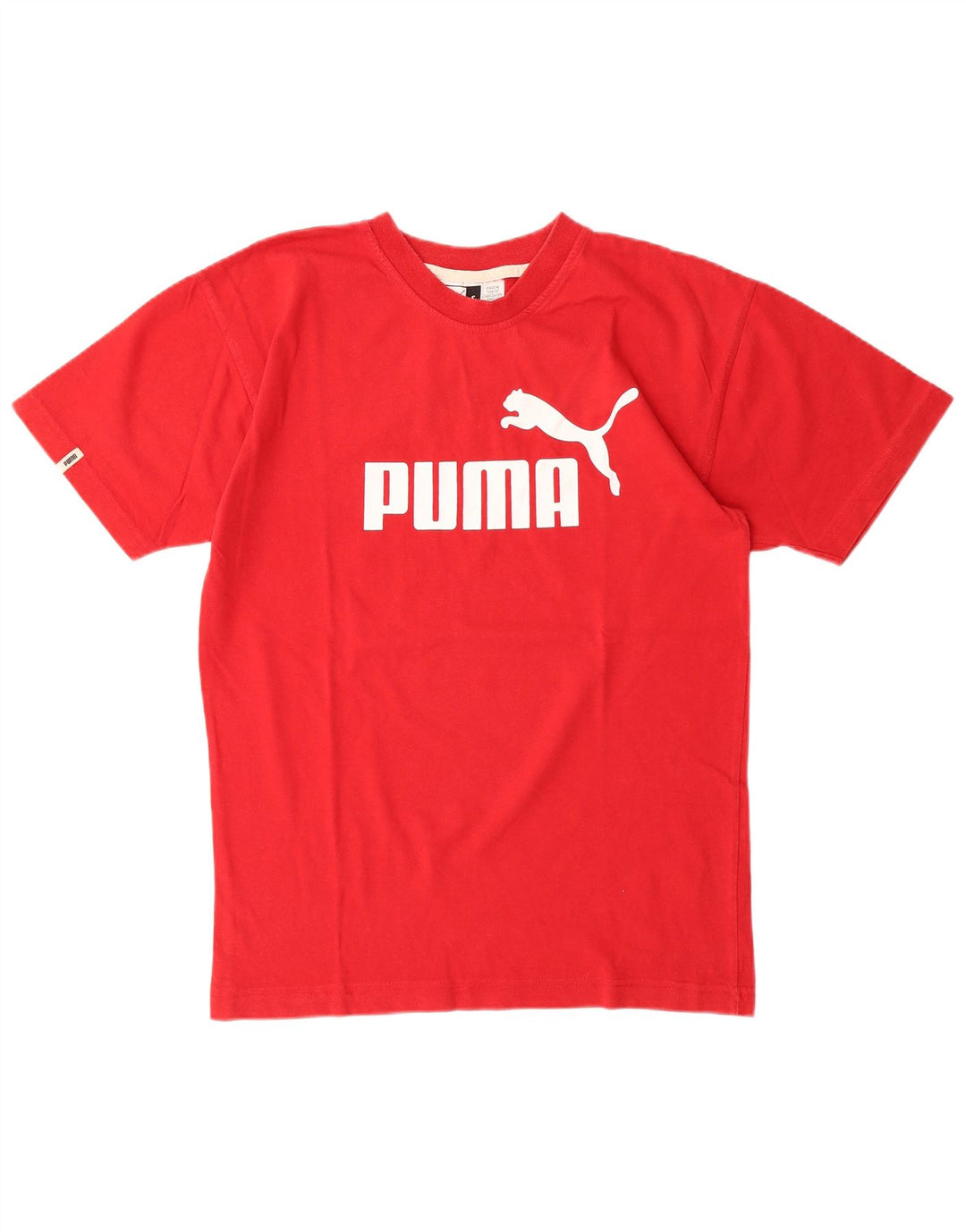 PUMA Mens Graphic T-Shirt Top Small Red Cotton