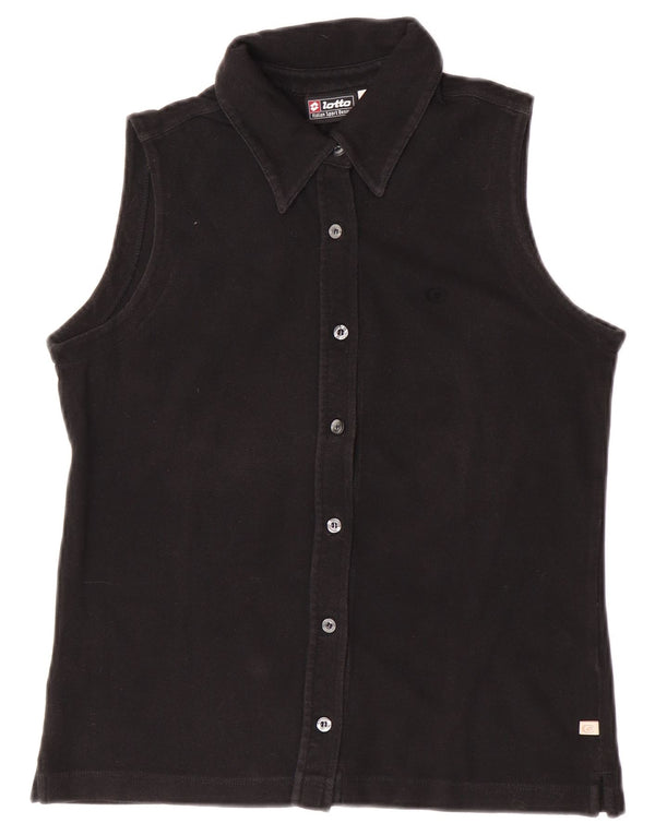 Lotto ženska majica bez rukava UK 14 Veliki crni pamuk