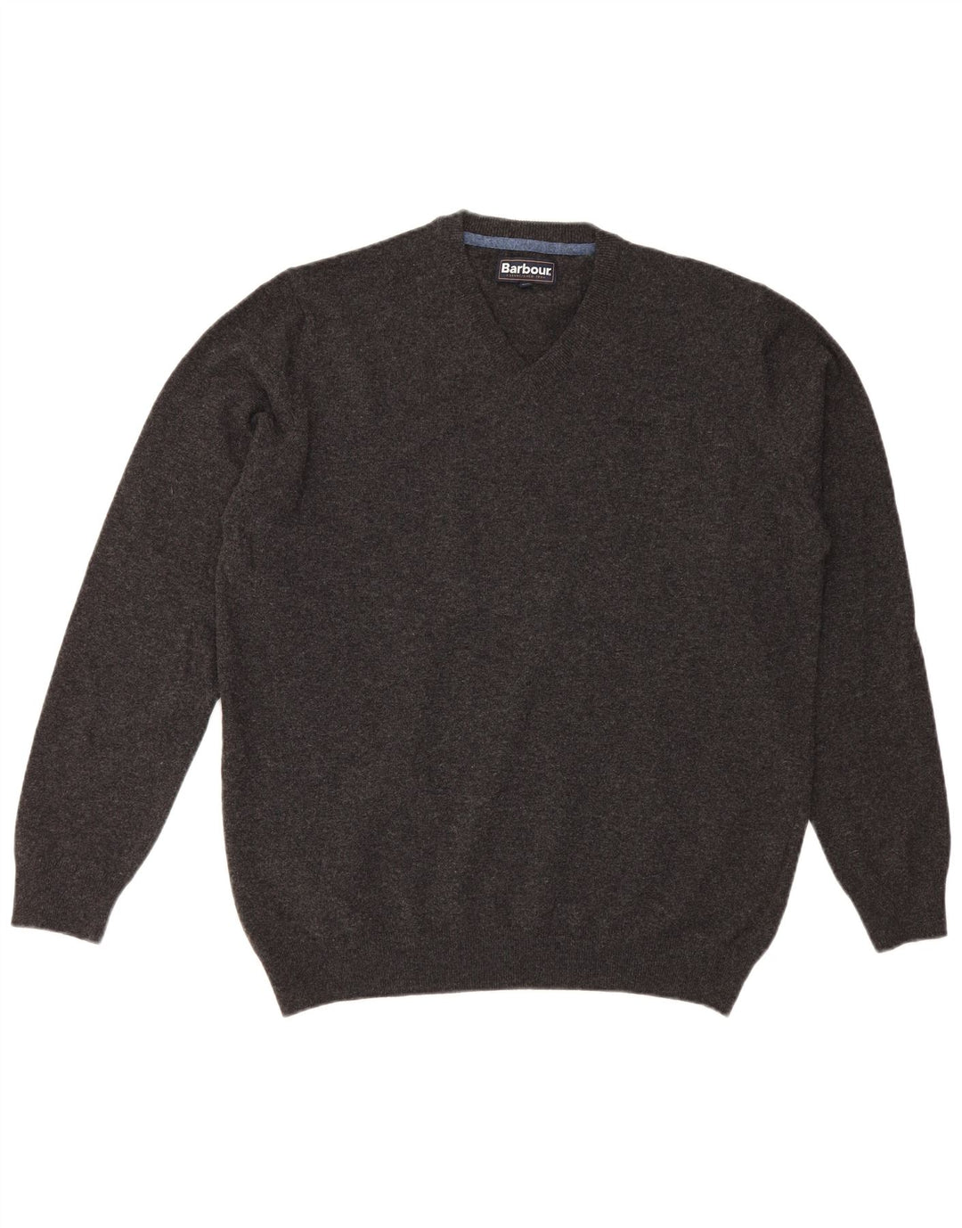 Barbour muški džemper s V-izrezom 2XL siva vunena