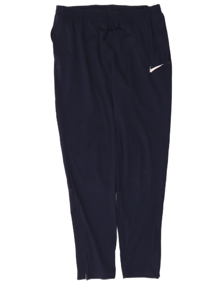 Nike muške Dri Fit hlače za trenirku, velike tamnoplave poliesterske hlače