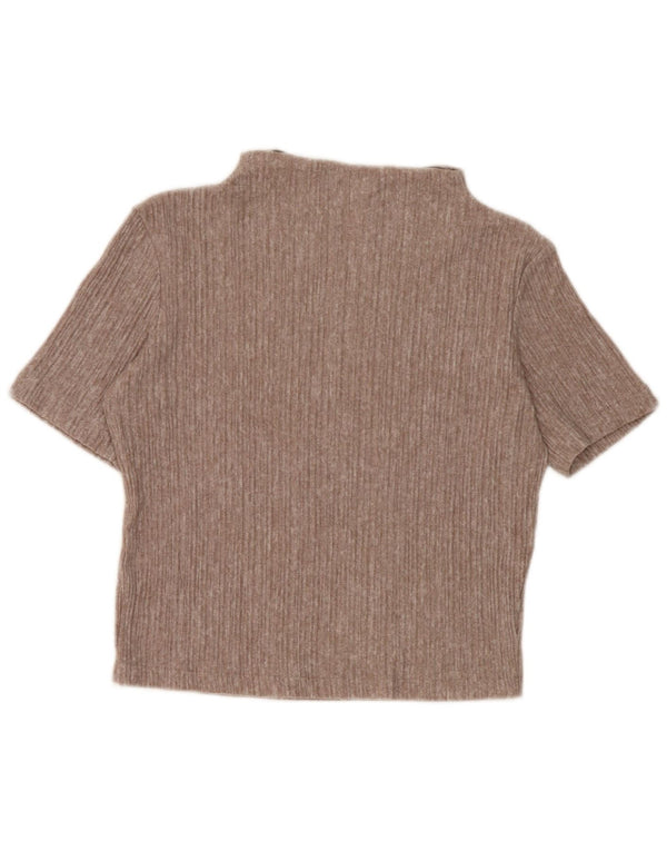 Zara ženski gornji dio kratke bluze UK 10 Small Brown