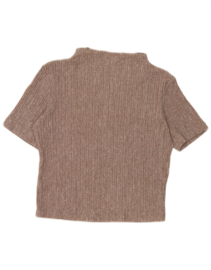 Zara ženski gornji dio kratke bluze UK 10 Small Brown