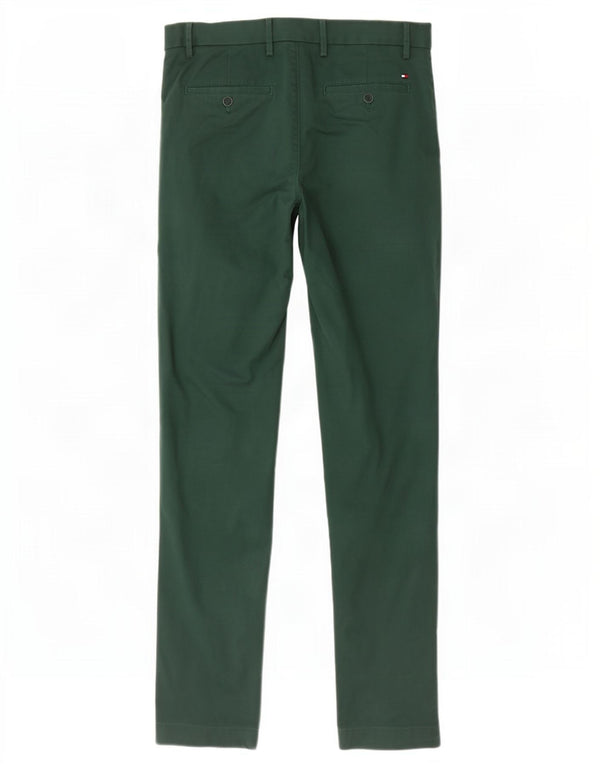 Tommy Hilfiger muške uske chino hlače W32 L32 Zeleni pamuk