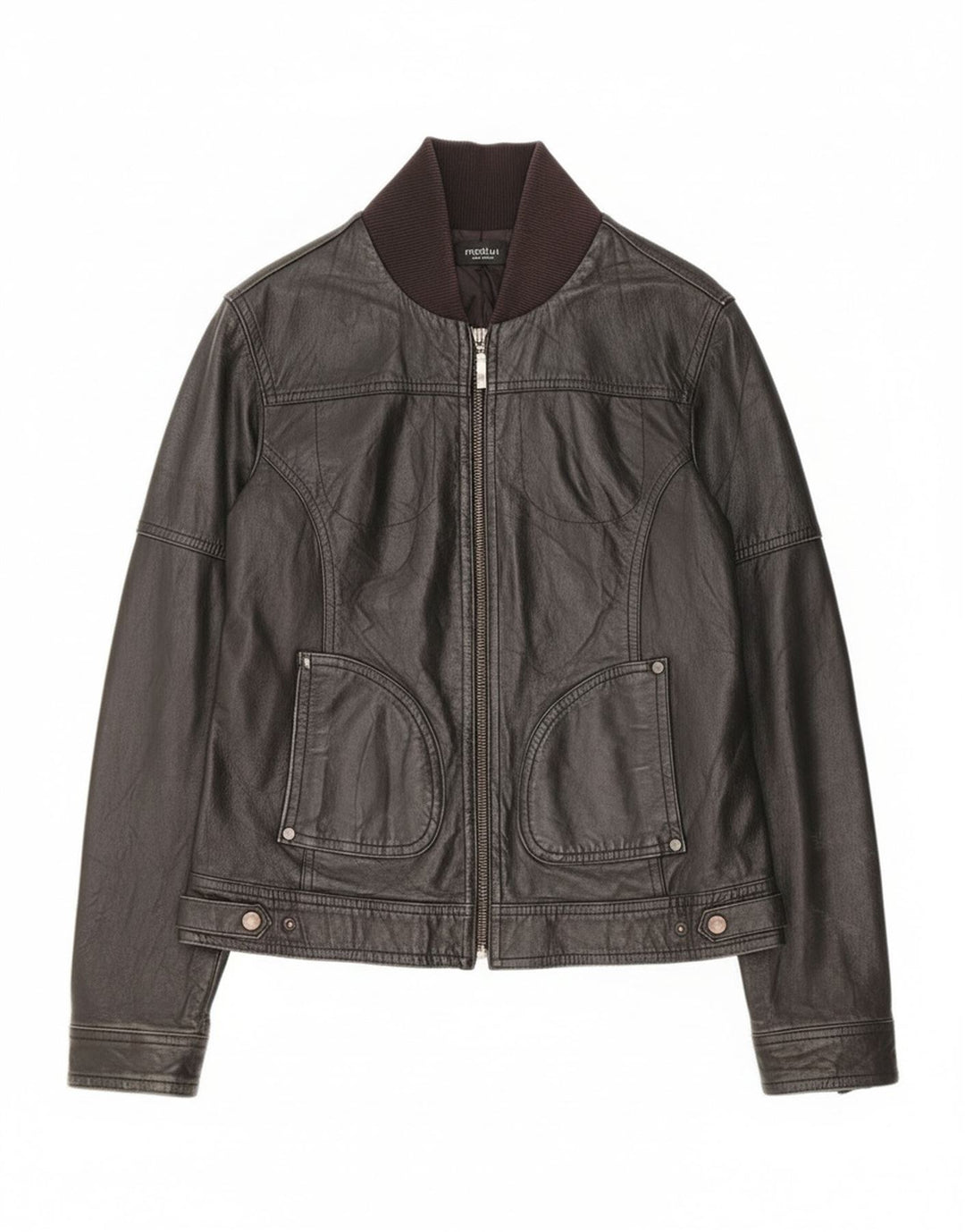 MOTIVI ženska kožna jakna UK 14 srednje crna