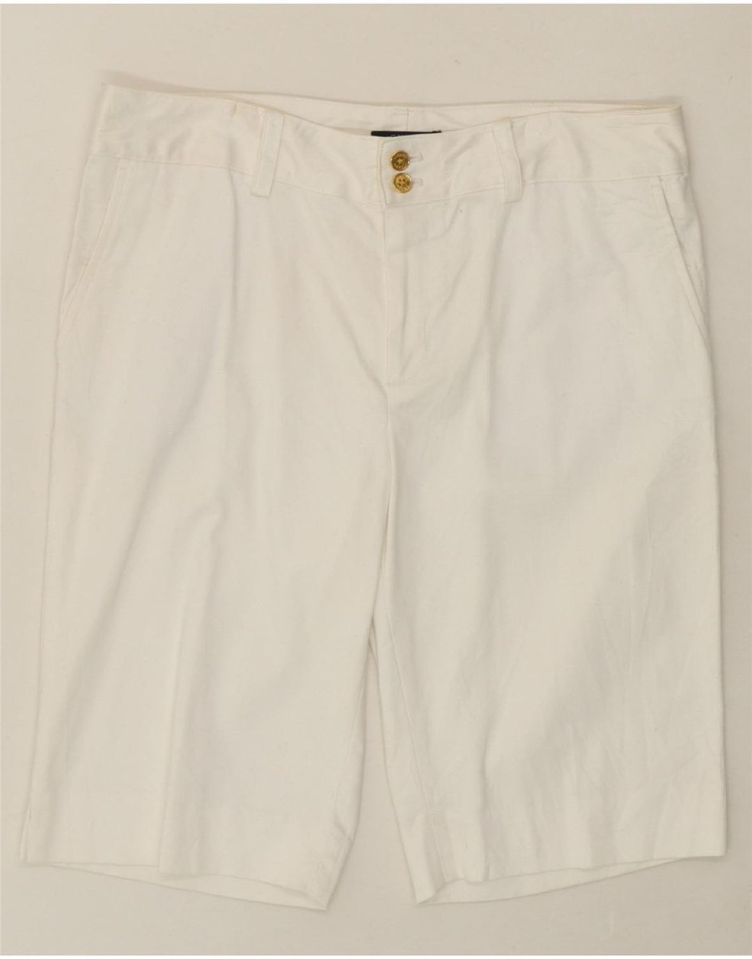 CHAPS Womens Chino Shorts US 12 Large W34 White Cotton Vintage Chaps and Second-Hand Chaps from Messina Hembry 