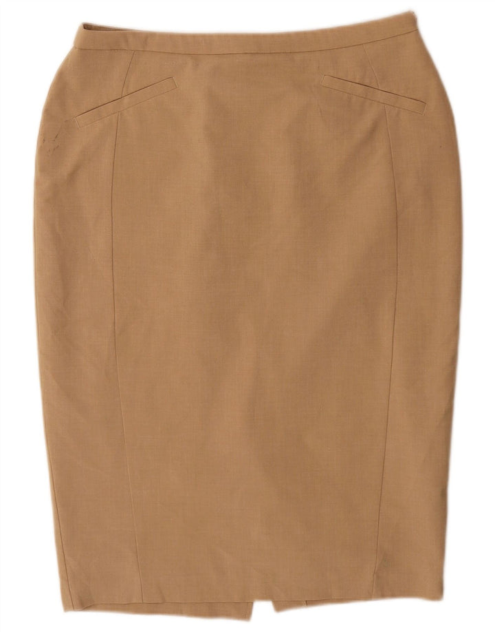 Marks & Spencer ženska pencil suknja UK 14 velika W32 bež poliester