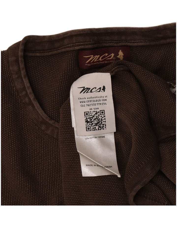 Marlboro Classics muški džemper s okruglim izrezom 2XL smeđi pamuk