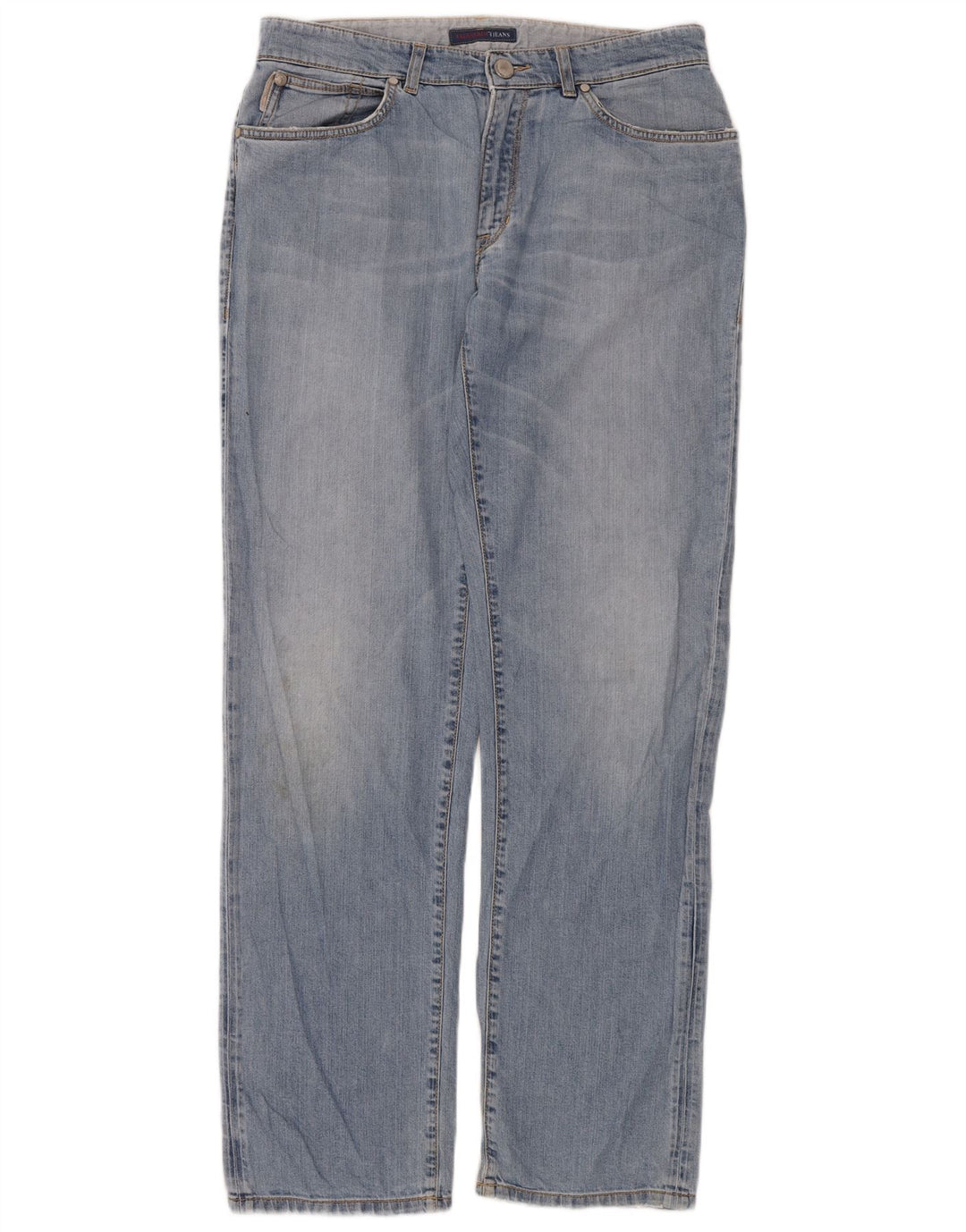 Trussardi ženske ravne traperice W32 L34 plavi pamuk