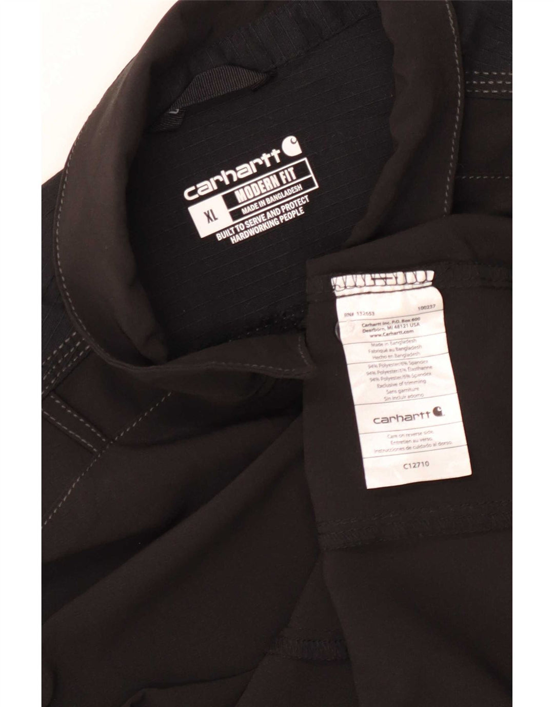 Carhartt muška majica modernog kroja kratkih rukava XL crni poliester
