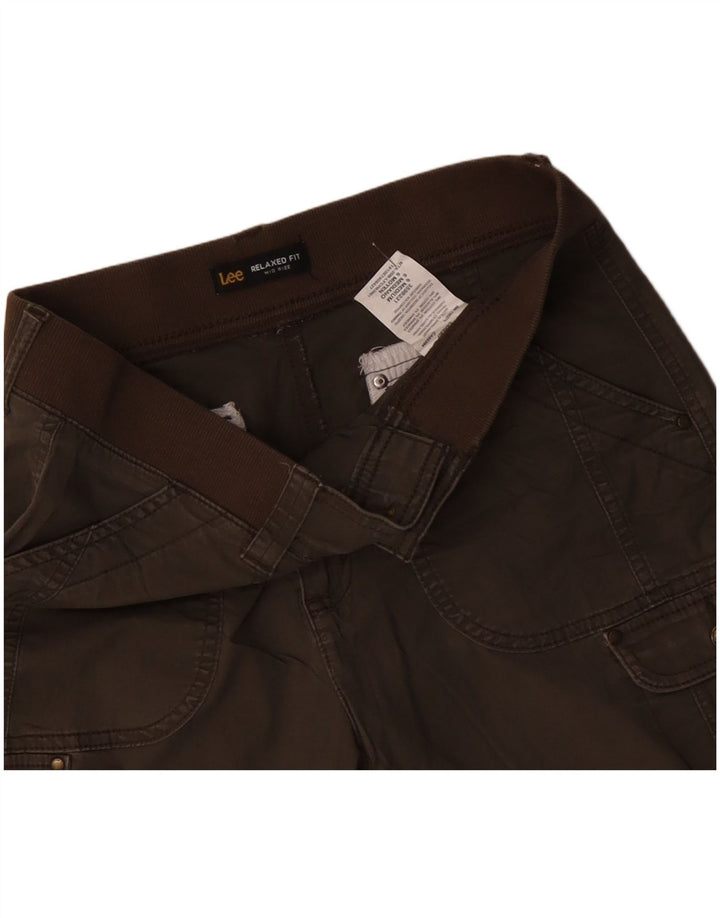 LEE Ženske kargo kratke hlače srednjeg rasta opuštenog kroja US 6 srednje veličine W30 kaki pamuk