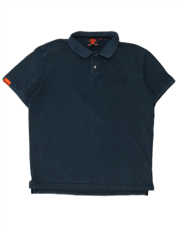 Superdry muška polo majica velika tamnoplava pamuk