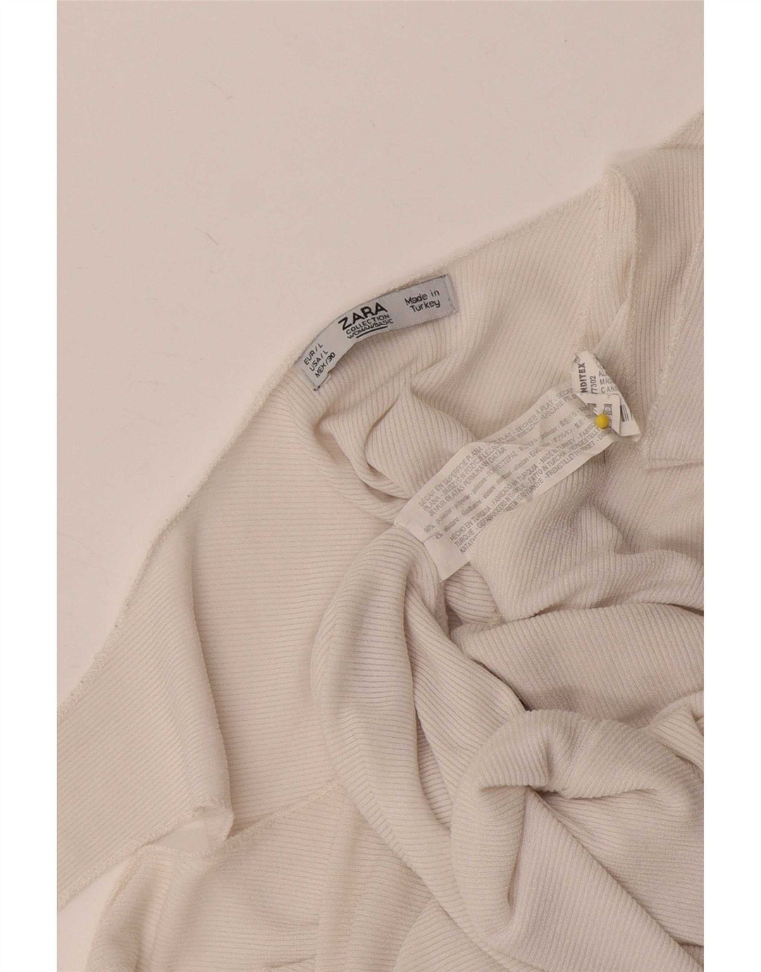 Zara ženski kratki prsluk UK 14 veliki bijeli poliester