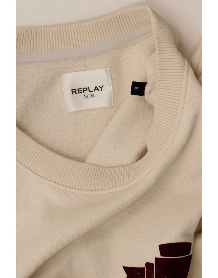 Replay ženska majica prekomjerne veličine UK 10 Small Beige