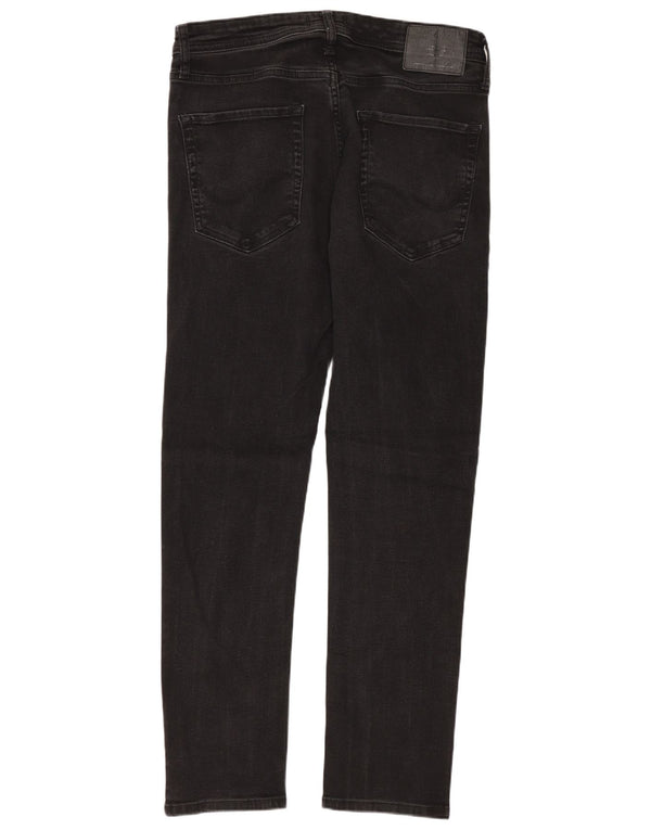 Jack & Jones muške uske traperice W32 L32 crni pamuk
