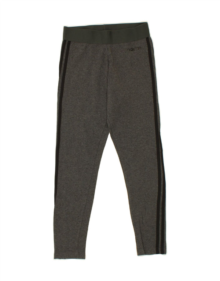 ADIDAS Womens Leggings UK 8/10 Small  Grey Cotton Vintage Adidas and Second-Hand Adidas from Messina Hembry 
