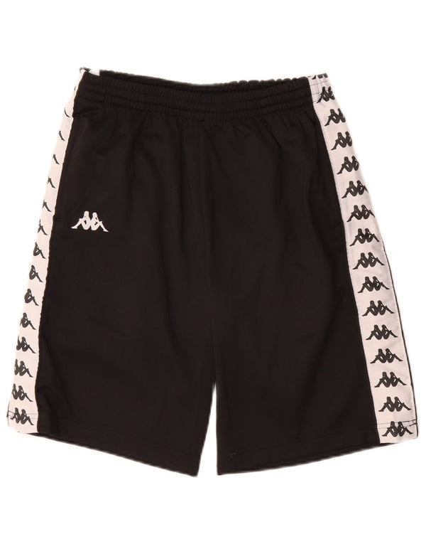 Kappa Boys Graphic Sport Shorts 11-12 Years Black Colourblock Poliester
