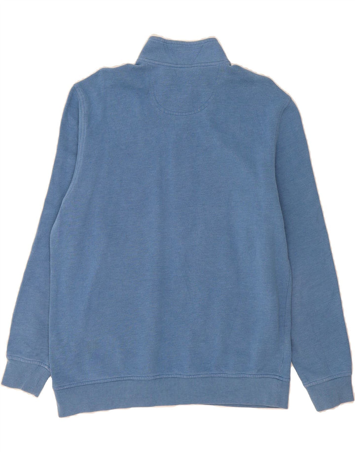 IZOD Mens Zip Neck Sweatshirt Jumper Large Blue Cotton Vintage Izod and Second-Hand Izod from Messina Hembry 