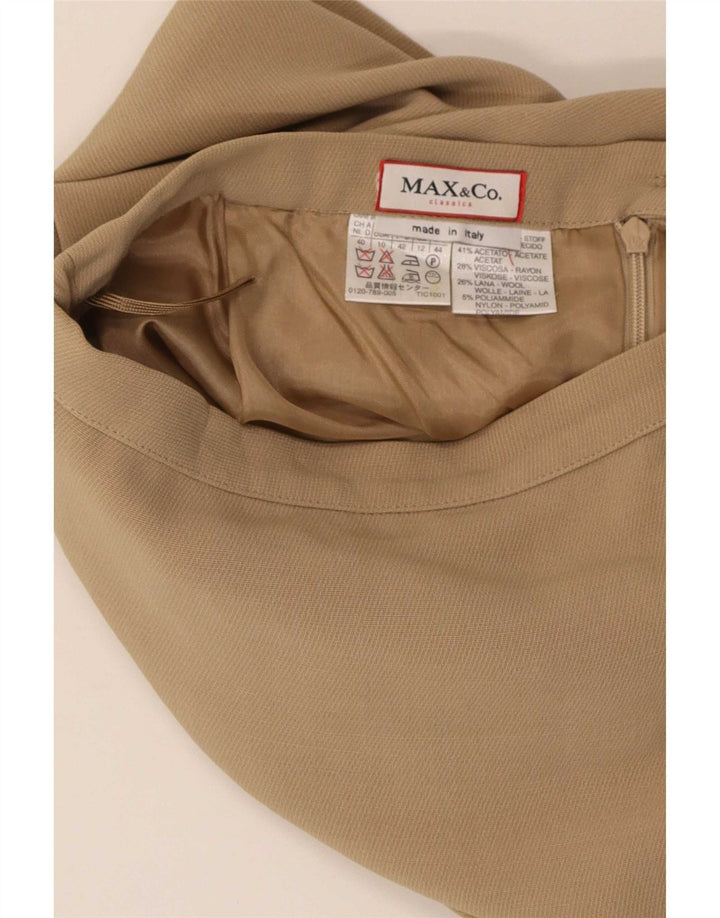 Max & Co. Ženska pencil suknja UK 12 srednje W28 bež acetat