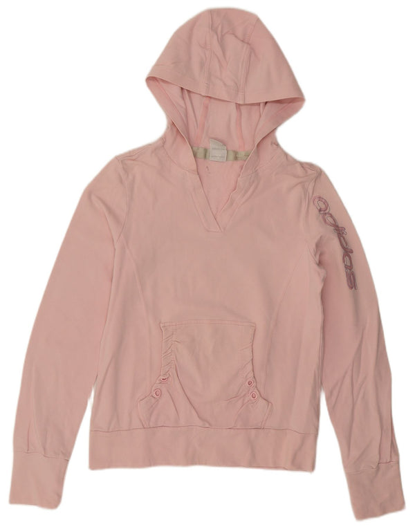 Adidas Ženska majica s kapuljačom s kapuljačom UK 16 Veliki ružičasti pamuk