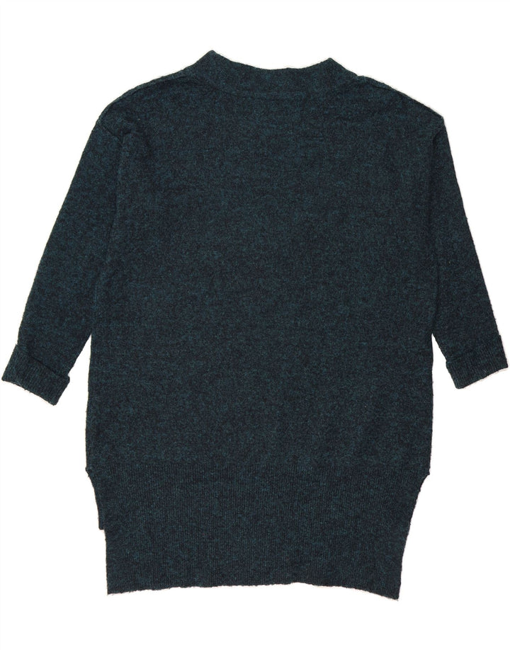 MARKS & SPENCER Womens Turtle Neck Jumper Sweater UK 14 Large Blue Vintage Marks & Spencer and Second-Hand Marks & Spencer from Messina Hembry 