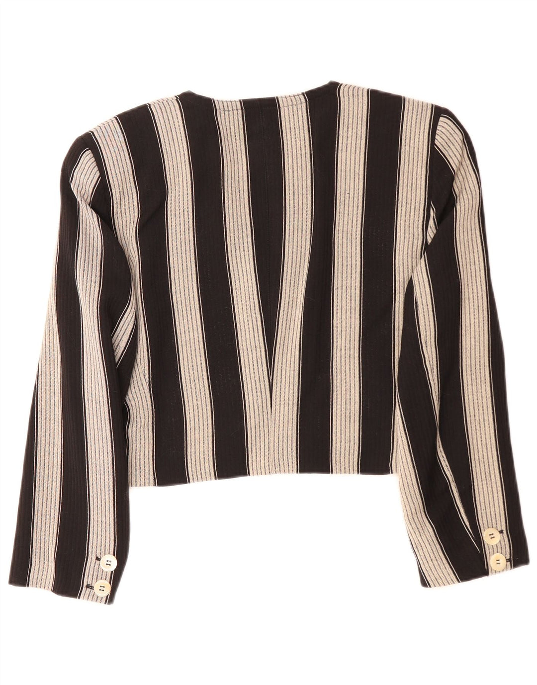 Laurel ženski kratki sako sa 1 gumbom EU 36, mala vunena crna prugasta jakna