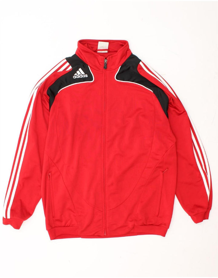 ADIDAS muška trenirka gornja jakna UK 42/44 veliki crveni poliester u boji