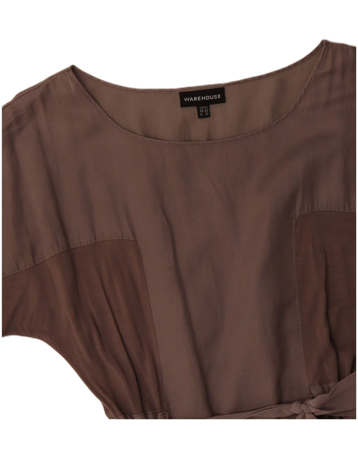 WAREHOUSE ženska maksi haljina u obliku šišmiša UK 12 srednje siva pamuk