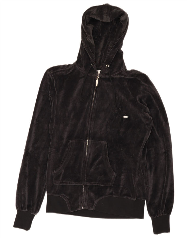 CHAMPION Ženska majica s kapuljačom Heritage Fit Velur Zip UK 10 Mala crna