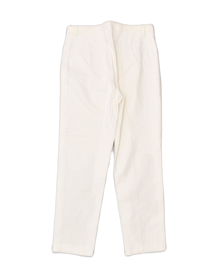 VINTAGE Womens Slim Casual Trousers W32 L28 Off White | Vintage | Thrift | Second-Hand | Used Clothing | Messina Hembry 