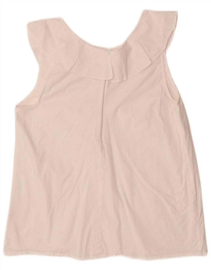 J. Crew Ženska bluza bez rukava Top US 10 Veliki bijeli pamuk