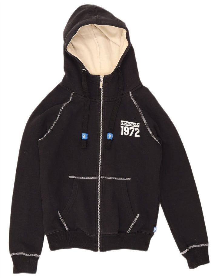 ADIDAS Ženska majica s kapuljačom s kapuljačom UK 10 Mali crni pamuk