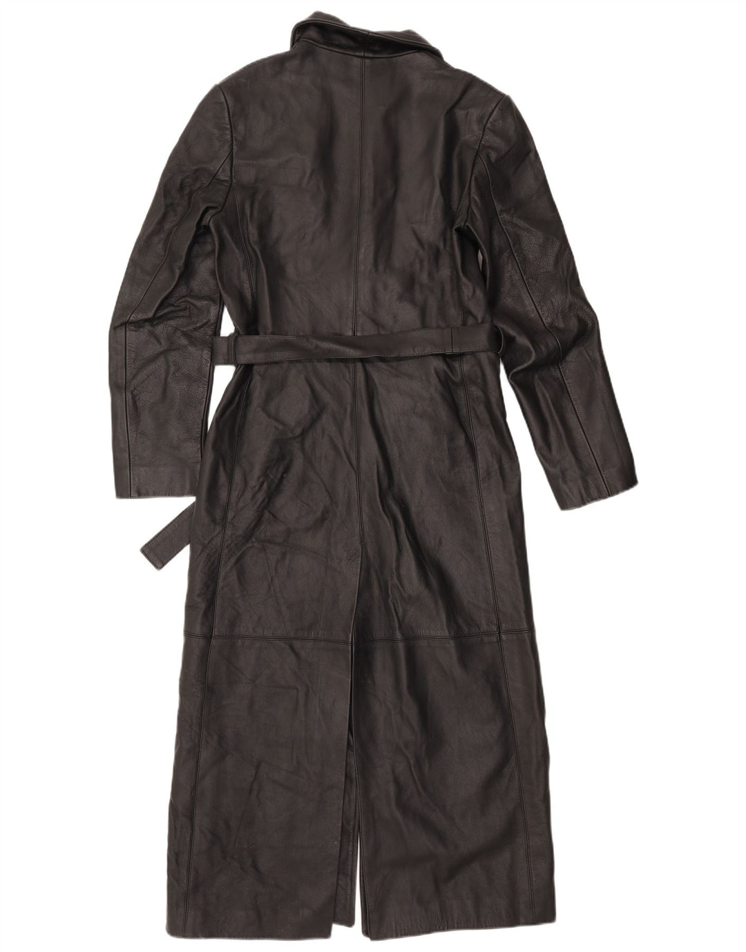 VINTAGE ženski kožni kaput UK 10 Mali crni