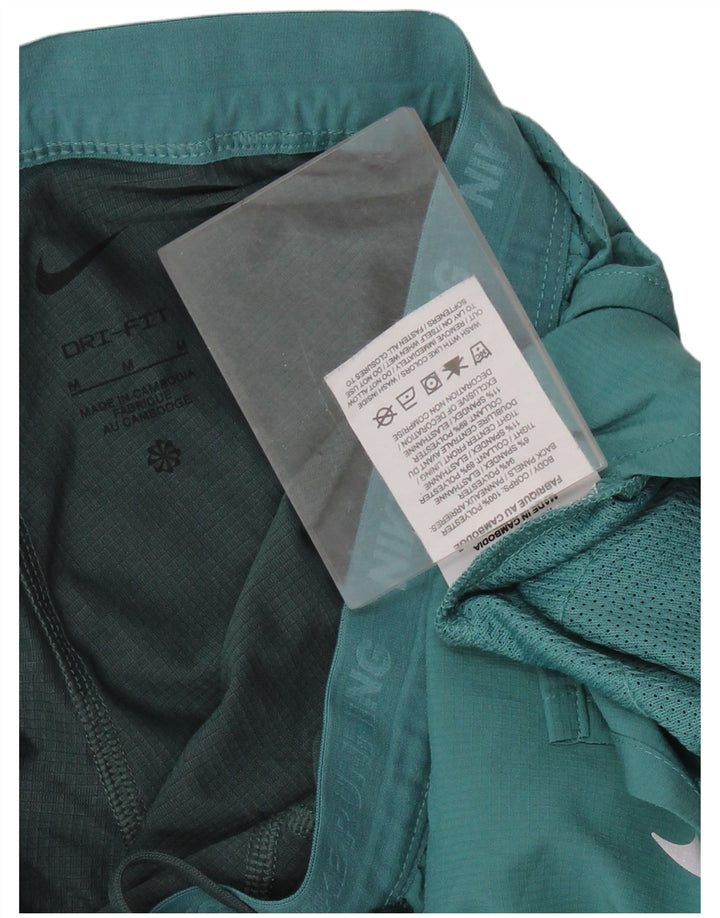 NIKE Ženske Dri Fit Graphic Sport Shorts UK 14 Srednje zeleni poliester