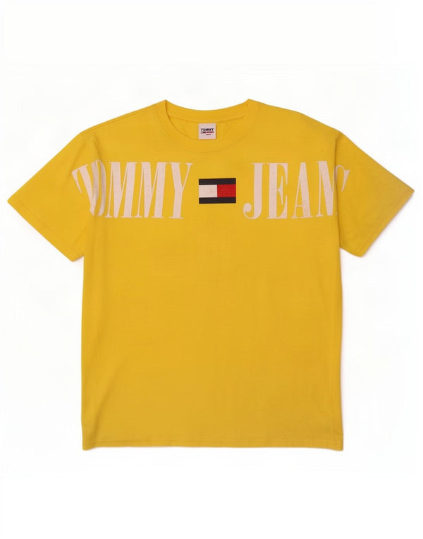Tommy Hilfiger Muška majica kratkih rukava s grafičkim motivima Srednje žuti pamuk