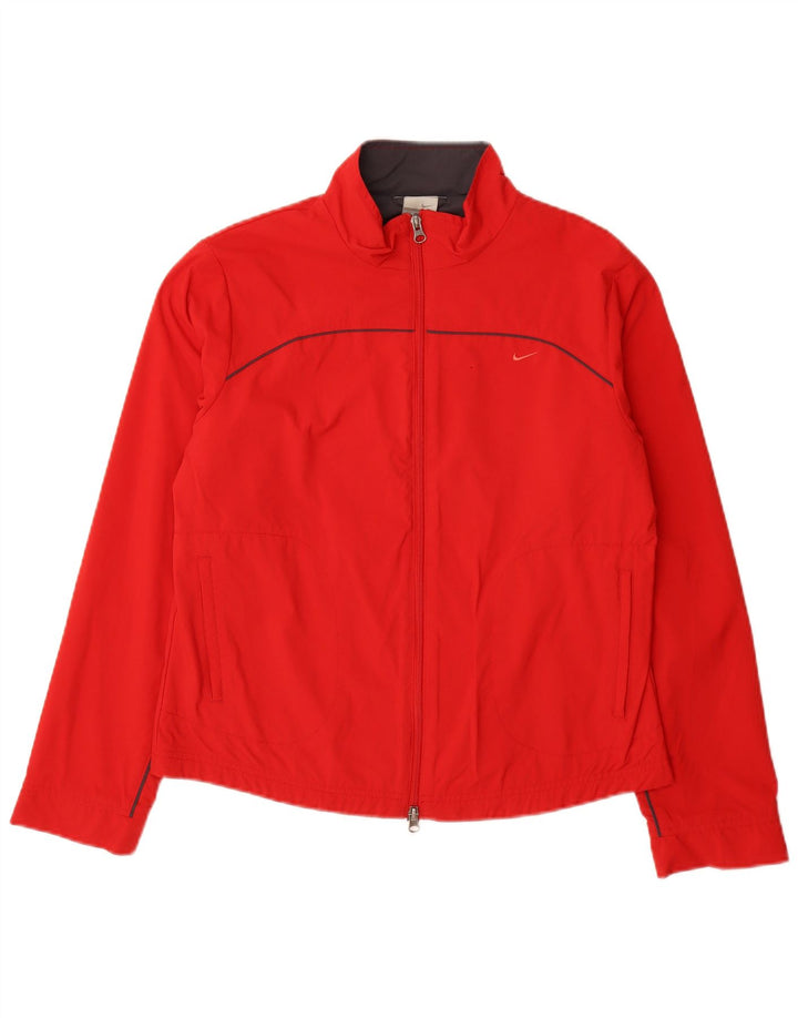 NIKE ženska gornja jakna za trenirku UK 10/12 Srednje crveni najlon