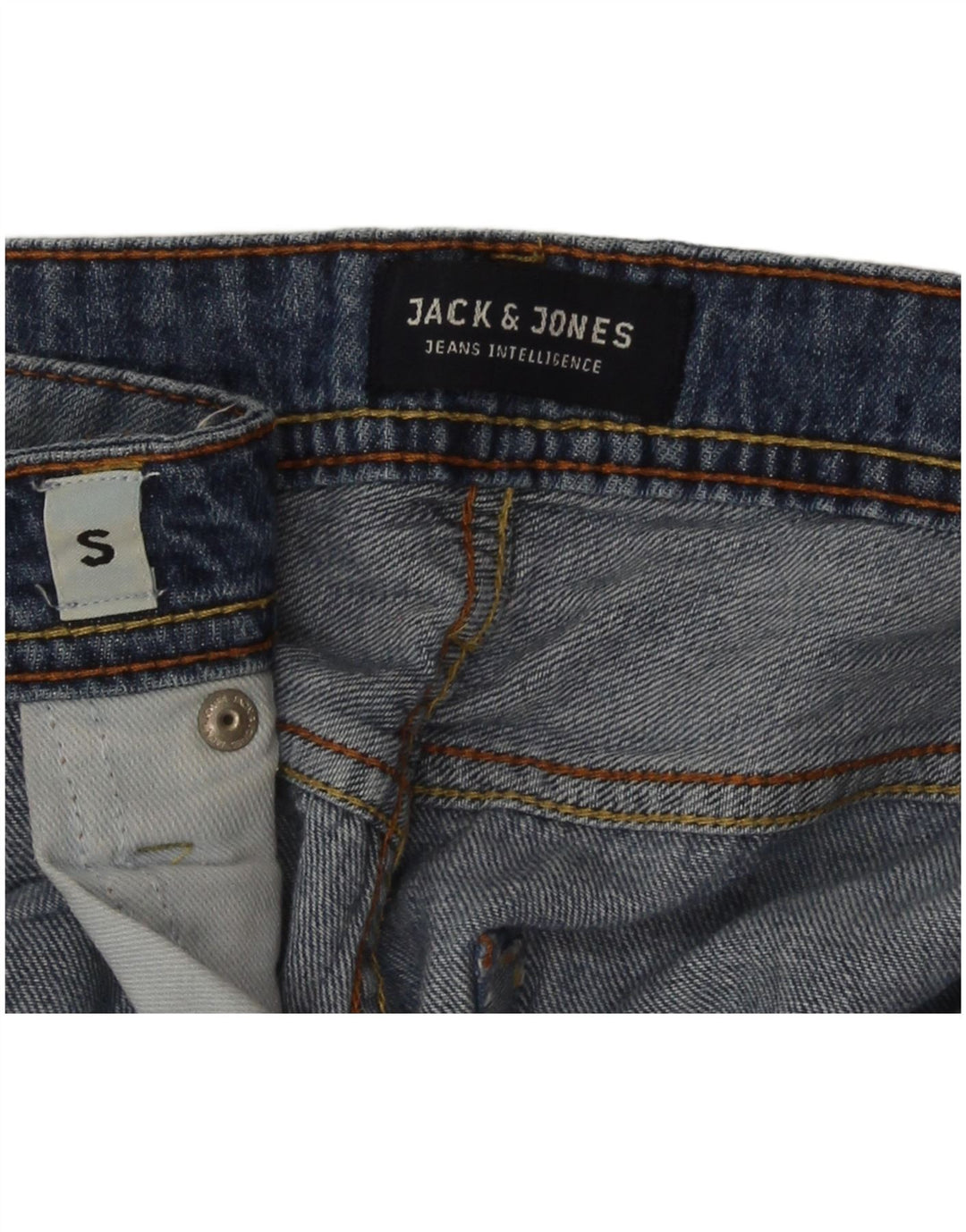 Jack & Jones muške traper kratke hlače standardnog kroja male W30 plave