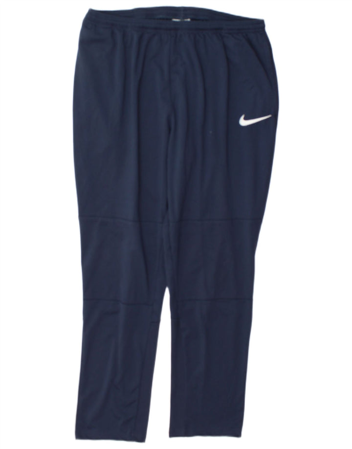 Nike muške Dri Fit hlače za trenirku XL tamnoplavi poliester