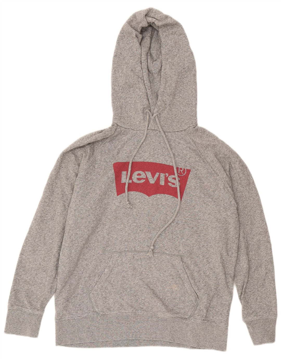 Levi's muška majica s kapuljačom s kapuljačom srednje sive boje s flekama