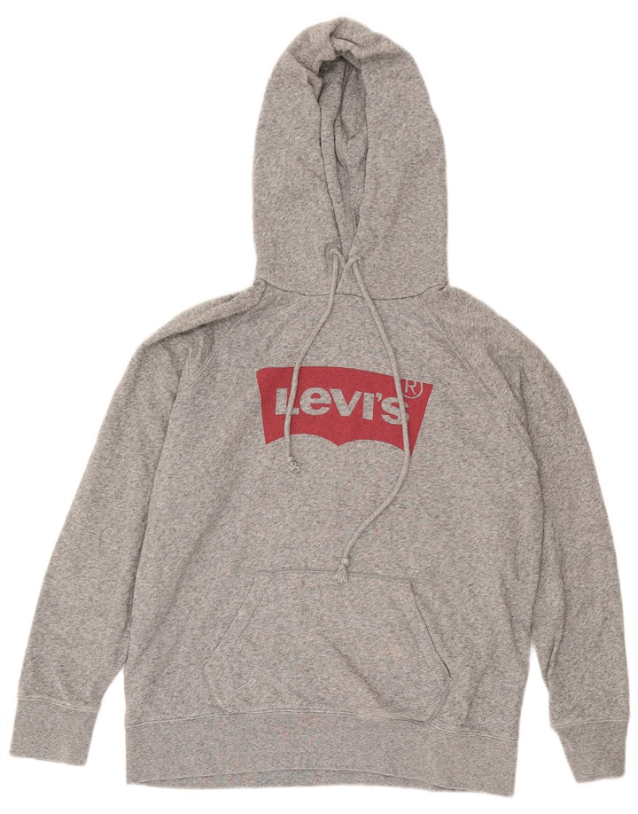 Levi's muška majica s kapuljačom s kapuljačom srednje sive boje s flekama
