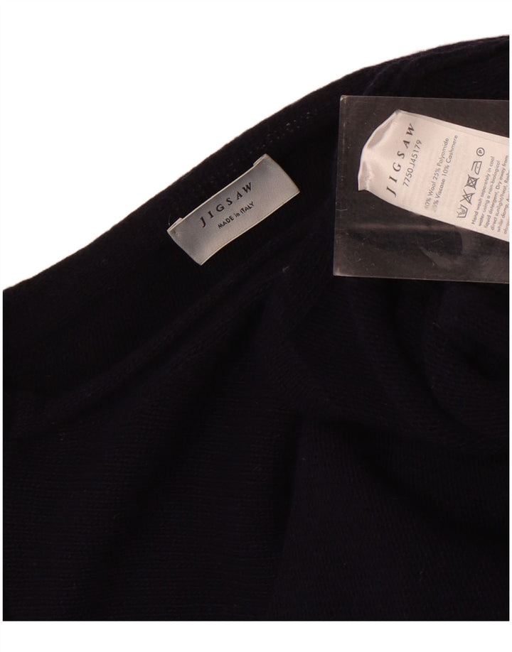 Jigsaw ženski pončo džemper jedna veličina tamnoplava vuna