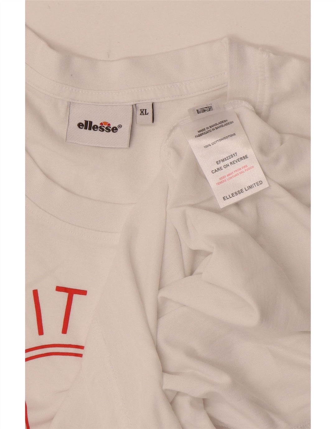 ELLESSE muški grafički prsluk XL bijeli pamuk