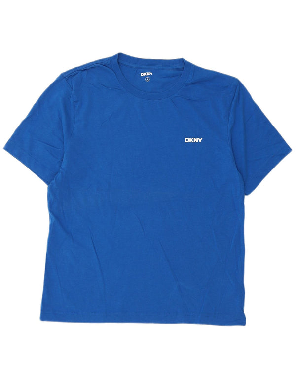 Dkny ženska majica kratkih rukava UK 14 Large Blue Cotton