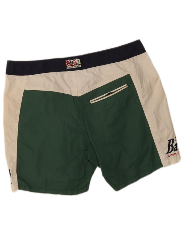 MC2 SAINT BARTH Muške kratke kupaće hlače XL Green Colourblock Nylon