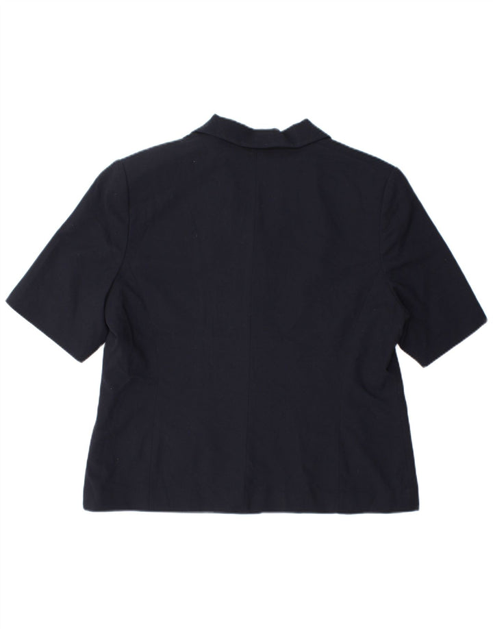 Marks & Spencer ženski sako kratkih rukava UK 18 XL tamnoplava