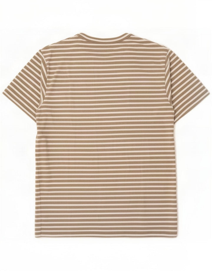 Cos Muška majica kratkih rukava Medium Beige Striped Cotton