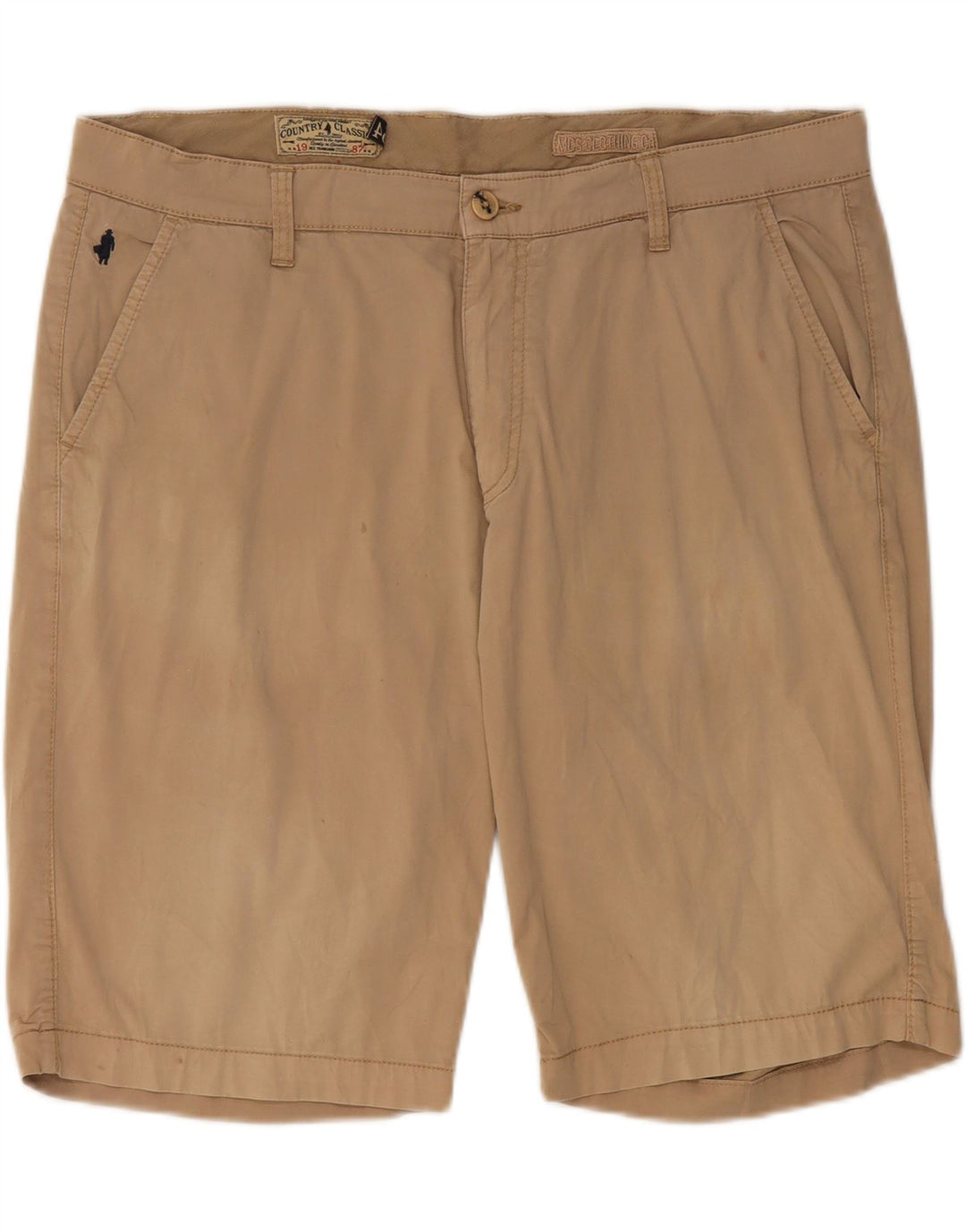 MARLBORO CLASSICS Mens Chino Shorts IT 54 2XL W38 Beige Cotton