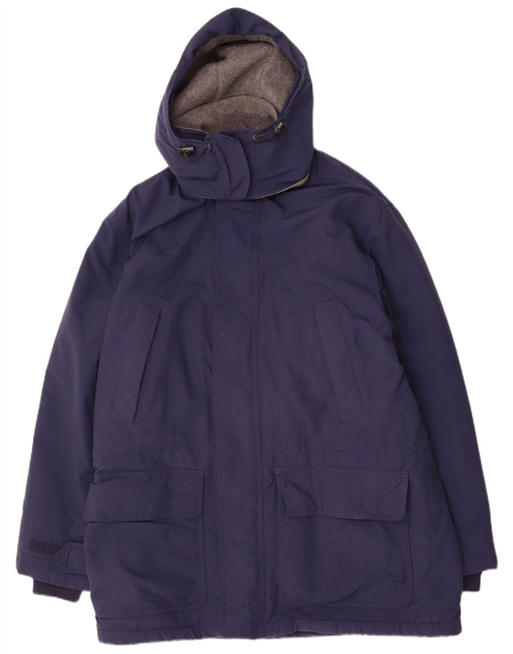 Lands End muška parka jakna s kapuljačom standardnog kroja UK 38/40 srednje tamnoplava