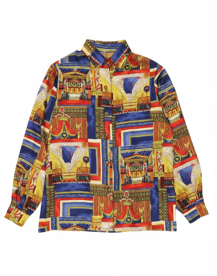 VINTAGE ženska košulja s apstraktnim uzorkom UK 18 XL Višebojna