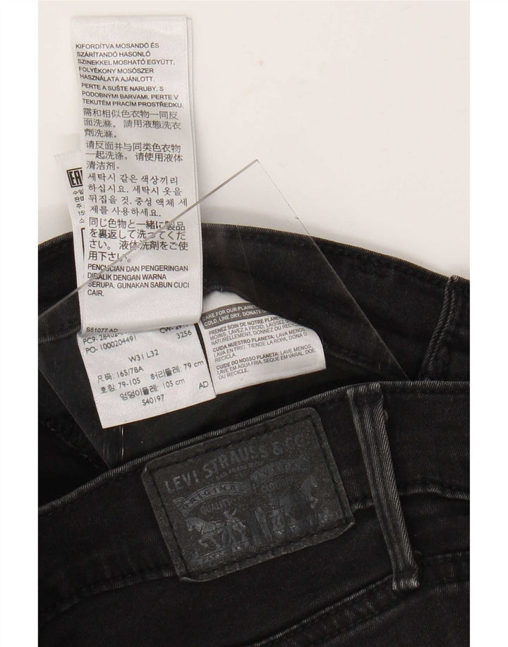Levi's ženske traperice za mršavljenje W31 L26 crni pamuk